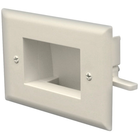 DATACOMM ELECTRONICS 45-0008-IV Easy-Mount Recessed Low-Voltage Cable Plate (Ivory)