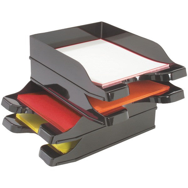 DEFLECTO 63904 Docutray(R) Multidirectional Stacking Tray, 2 pk