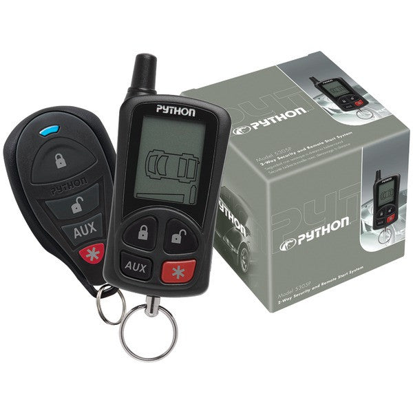 PYTHON 5305P 5305P 2-Way LCD Security & Remote-Start System with .25-Mile Range & 2 Remotes