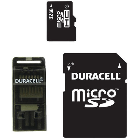 DURACELL DU-3IN1-32G-R Class 4 microSD(TM) Card with SD(TM) & USB Adapters (32GB)
