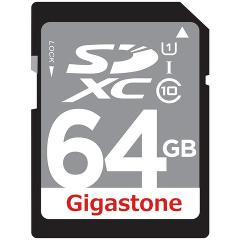 GIGASTONE GS-SDXCU164G-R Class 10 UHS-1 Card (SDXC(TM); 64GB)