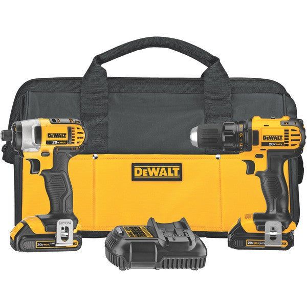 DEWALT DCK280C2 20-Volt Li-Ion Compact Drill-Impact Combo Kit