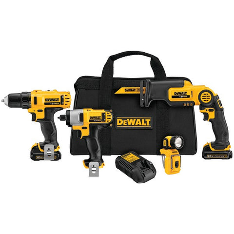 DEWALT DCK413S2 12-Volt Li-Ion 4-Tool Combo Kit