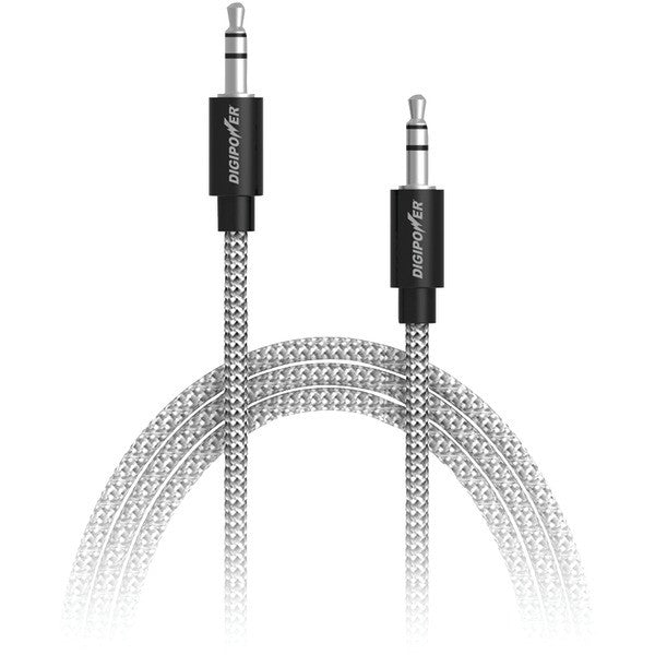 DIGIPOWER SP-AFX Tangle-Free Braided Auxiliary Cable, 3ft