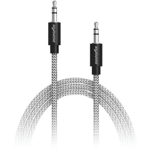 DIGIPOWER SP-AFX Tangle-Free Braided Auxiliary Cable, 3ft