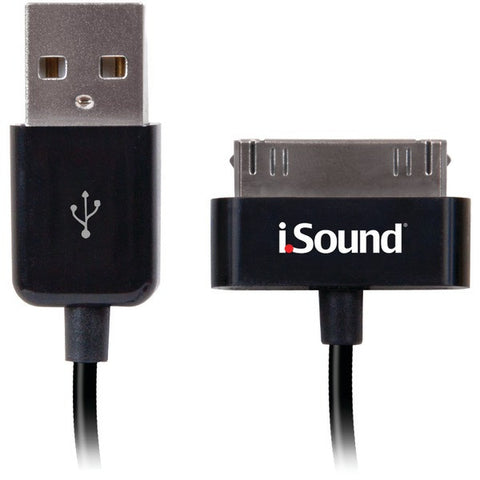 ISOUND ISOUND-1662 Charge & Sync 30-Pin Cable, 3ft (Black)