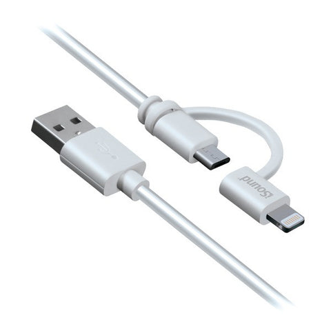 ISOUND ISOUND-5921 2-in-1 Charge Cable with Lightning(TM) & micro USB Connectors