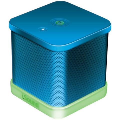 ISOUND ISOUND-6206 iGlowSound Cube Wired Portable Speaker (Blue)