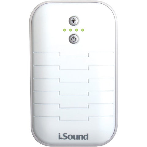 ISOUND ISOUND-6272 5,200mAh Backup Battery-Charger with Built-in Cable (White-Silver)