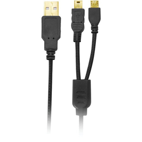 ISOUND ISOUND-6311 2-in-1 Gold-Plated Micro & Mini USB Cable, 4ft