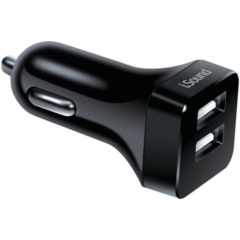 ISOUND ISOUND-6856 2.4-Amp Dual-USB Car Charger with micro USB Cable