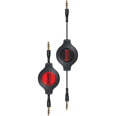 ISOUND ISOUND-6870 Retractable Audio Cables, 2 pk