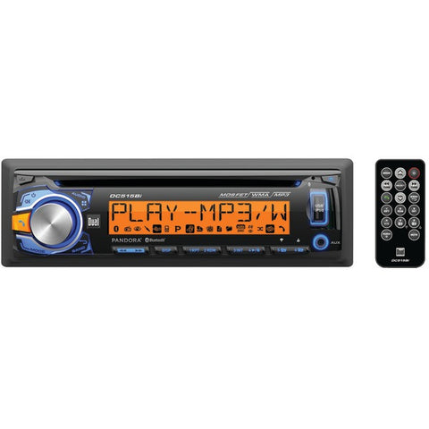 DUAL DC515Bi Single-DIN In-Dash CD AM-FM Receiver with Built-in Bluetooth(R), Direct USB Control for iPhone(R)-iPod(R) & RGB Custom Colors