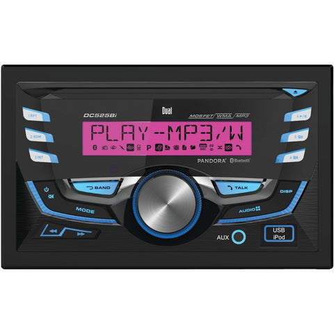 DUAL DC525BI Double-DIN In-Dash CD AM-FM Receiver with Bluetooth(R) & Pandora(R) Internet Radio