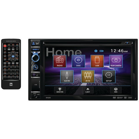 DUAL DV605 6.2" Double-DIN In-Dash DVD Receiver with Touchscreen