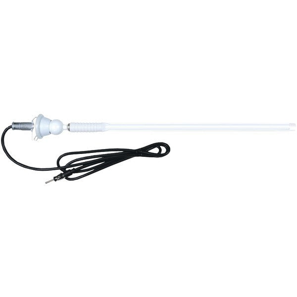 DUAL MAR16W Rubber Mast AM-FM Antenna (White)