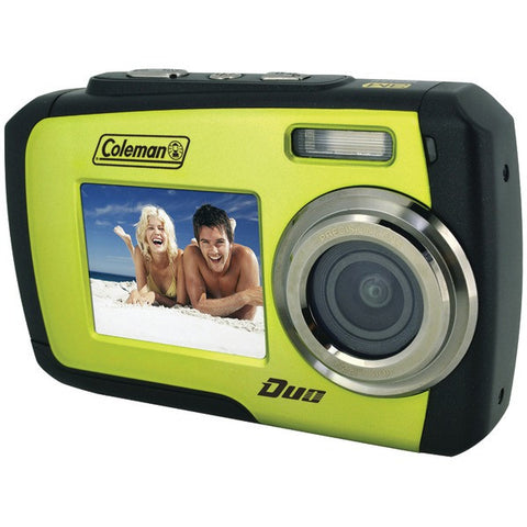 COLEMAN 2V7WP-G 14.0-Megapixel Duo Waterproof Dual Screen Digital Camera (Green)