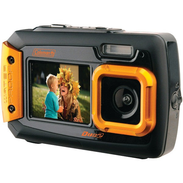 COLEMAN 2V9WP-O 20.0-Megapixel Duo2 Dual-Screen Waterproof Digital Camera (Orange)