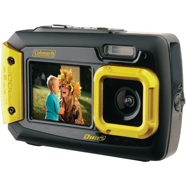 COLEMAN 2V9WP-Y 20.0-Megapixel Duo2 Dual-Screen Waterproof Digital Camera (Yellow)