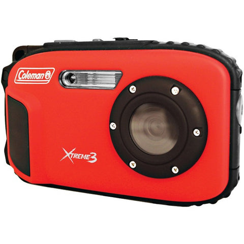 COLEMAN C9WP-R 20.0-Megapixel Xtreme3 HD Video Waterproof Digital Camera (Red)