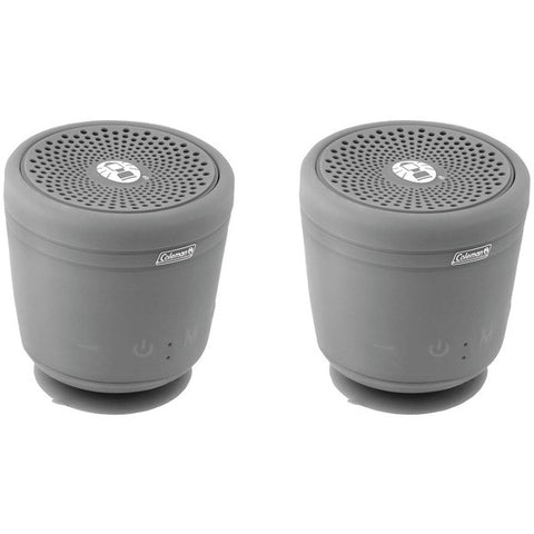 COLEMAN CBT10TWS-GY-2P Aktiv Sounds(TM) TWS Waterproof Bluetooth(R) Speaker (Gray; 2 pk)