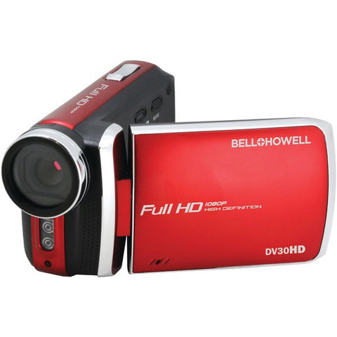 BELL+HOWELL DV30HD-R 20.0-Megapixel 1080p DV30HD Fun-Flix Slim Camcorder (Red)