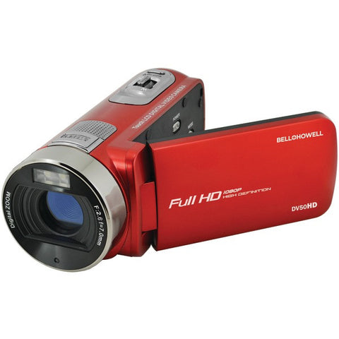 BELL+HOWELL DV50HD-R 20.0-Megapixel 1080p DV50HD Fun-Flix Camcorder (Red)