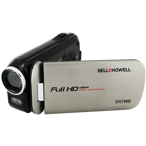 BELL+HOWELL DV7HD-GY 16.0-Megapixel Slice II DV7HD Ultraslim 1080p HD Camcorder (Gray)