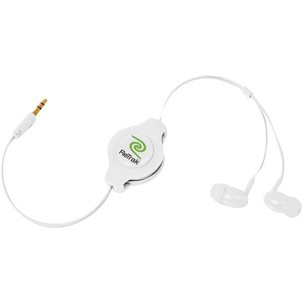 JIVEWIRE ETJWAUDWT Retractable Earbuds (White)