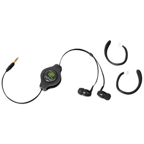 JIVEWIRE ETJWHYBK Retractable Earbuds with Convertible Wraps (Black)