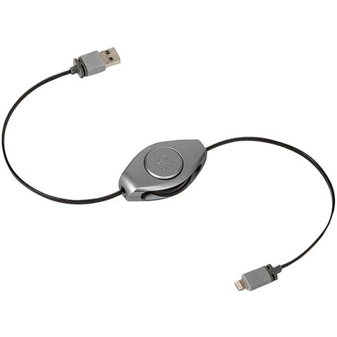 RETRAK ETLTUSBSPGY Charge & Sync Retractable Lightning(R) to USB Cable (Space Gray)