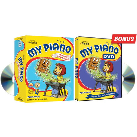 EMEDIA EK09147 My Piano CD-ROM & DVD 2-Pack