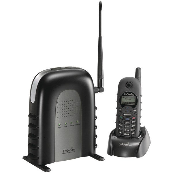 ENGENIUS DuraFon1X Single-Line Industrial Cordless Phone System with 2-Way Radio