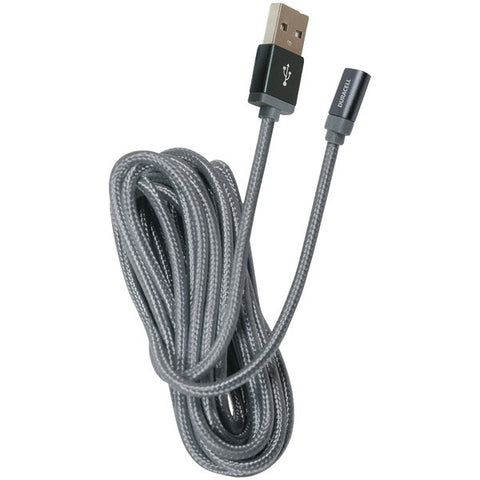 DURACELL PRO905 Charge & Sync Lightning(R) to USB Fabric-Covered Cable, 10ft (Gray)
