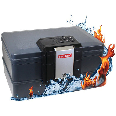 FIRST ALERT 2602DF Waterproof Fire Chest with Digital Lock (0.39 Cubic Ft)