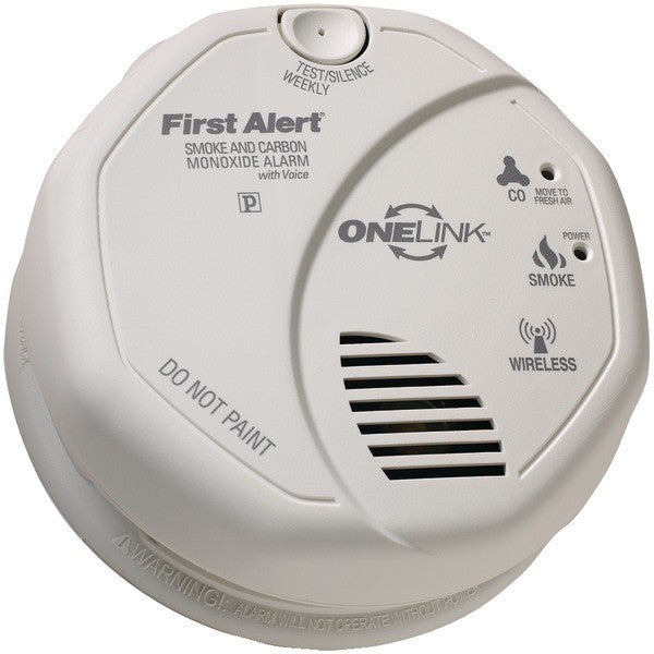 FIRST ALERT SCO501CN-3ST ONELINK Battery-Operated Combination Smoke & Carbon Monoxide Alarm with Voice Location