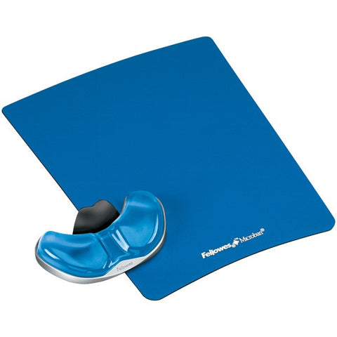 FELLOWES 9180601 Gliding Palm Support with Microban(R) Protection (Blue)