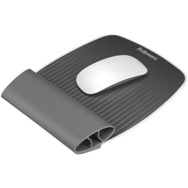 FELLOWES 9311801 I-Spire Series(TM) Wrist Rocker(TM) Mouse Pad Wrist Rest (Gray)