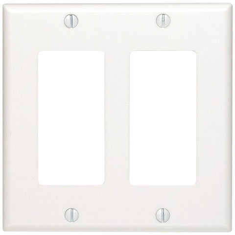 UNION 80409W Residential-Grade Decor Wall Plates (Dual gang; White)