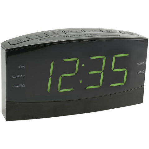 GPX C336B Dual Alarm AM-FM Clock Radio with 1.8" LED Display