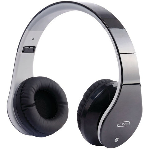 ILIVE BLUE iAHB64B Bluetooth(R) Headphones with Microphone (Black)
