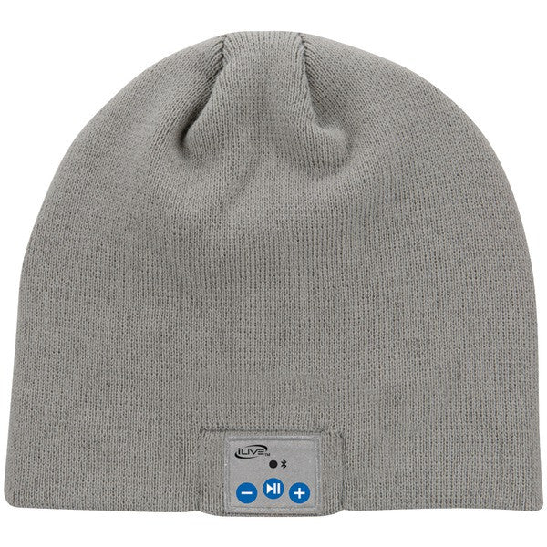 ILIVE iAKB45G Bluetooth(R) Wireless Knit Stocking Beanie with Microphone (Gray)