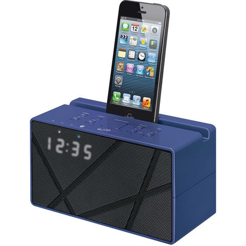 ILIVE ICB284BU Bluetooth(R) Blue Dual Alarm Clock Radio