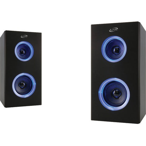 ILIVE ISB2006B Dual Bluetooth(R) Speakers with LEDs