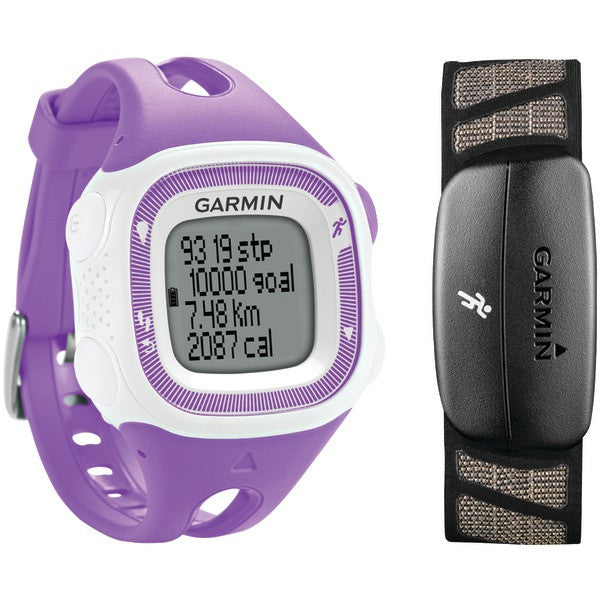 GARMIN 010-01241-62 Forerunner(R) 15 Bundle (Small, Purple-White)