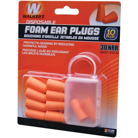 WALKERS GAME EAR GWP-FP5PK Foam Ear Plugs, 5 pk