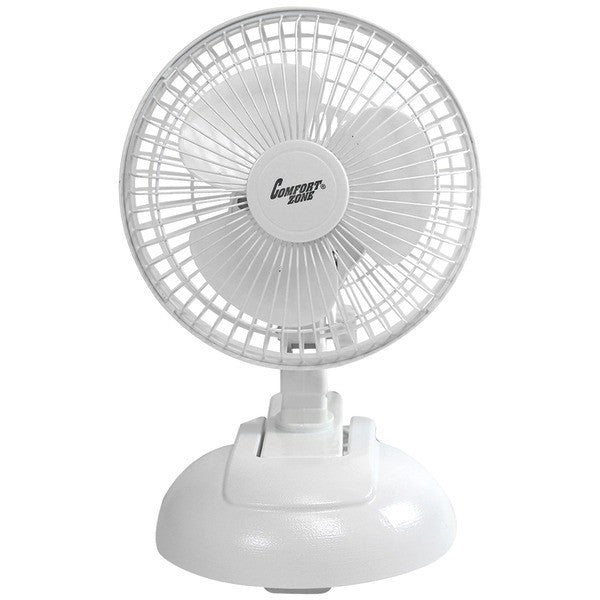 COMFORT ZONE CZ6XMWT 6" 2-in-1 Combo Clip-on & Desk Style Fan