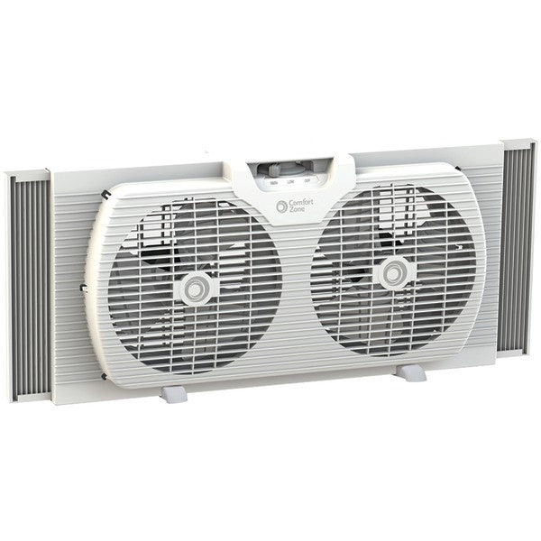 COMFORT ZONE CZ319WT 9" Twin Portable Window Fan