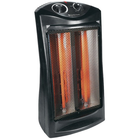 COMFORT ZONE CZQTV007BK 1,500-Watt Radiant Quartz Tower Heater