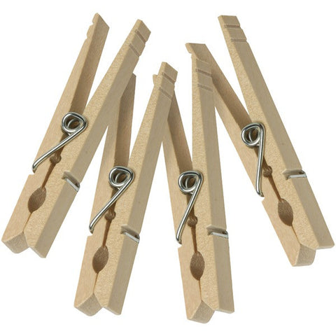 HONEY-CAN-DO DRY-01375 Wood Clothespins with Spring, 50 pk